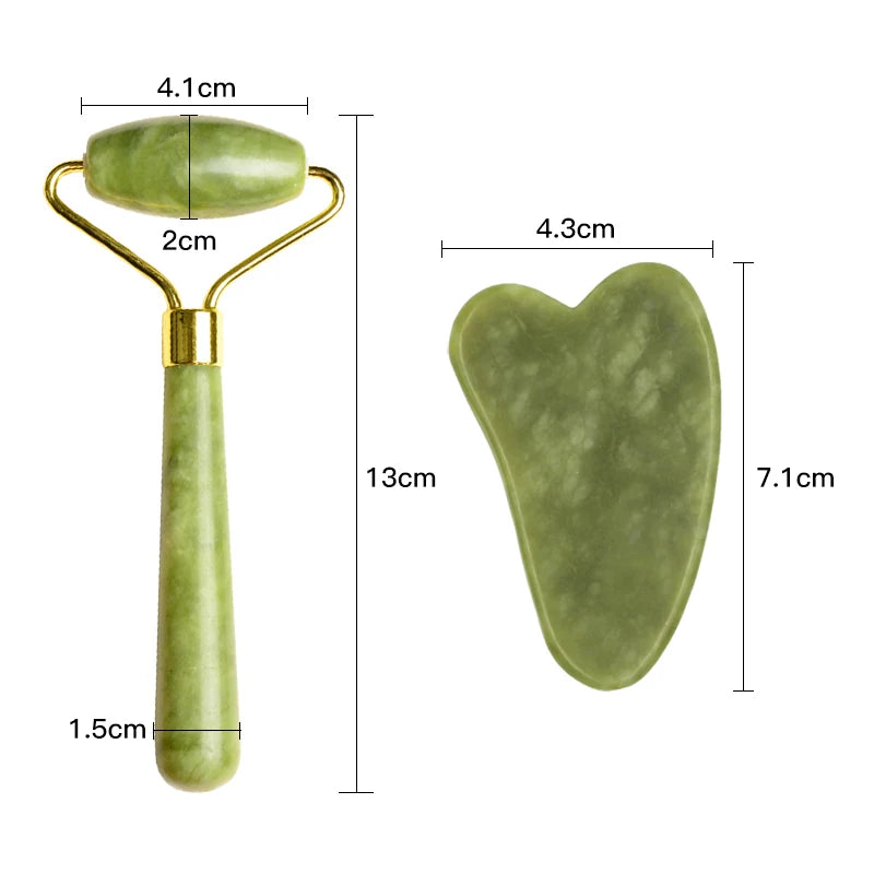 Natural Jade Massage Roller  Gua Sha Board