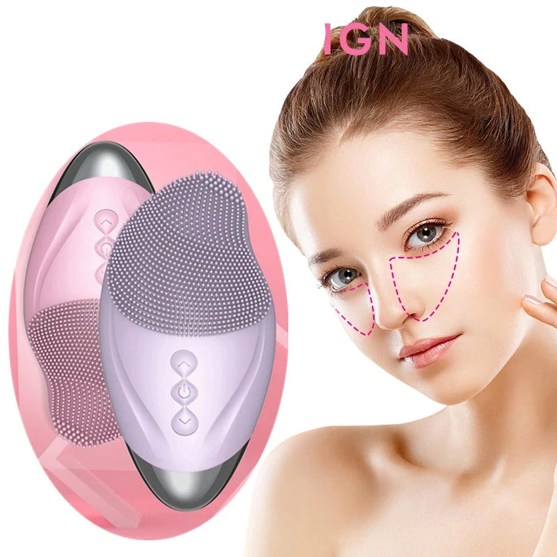 Facial Massager & Silicone Cleansing Brush