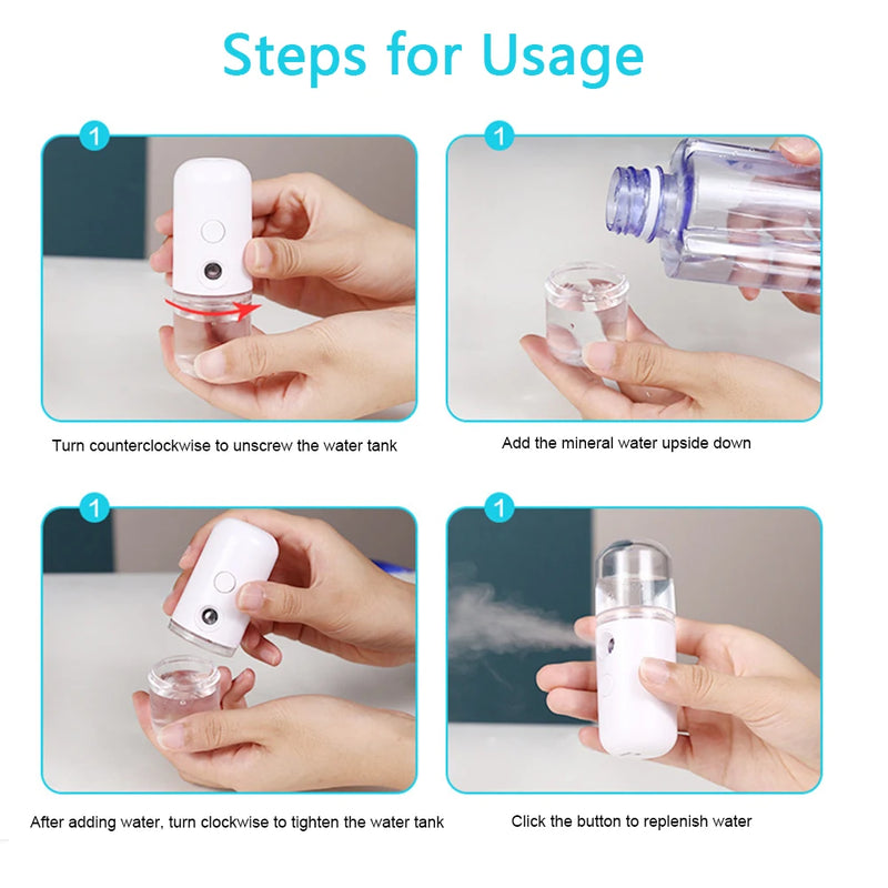 Mist Facial Sprayer  Rechargeable Humidifier