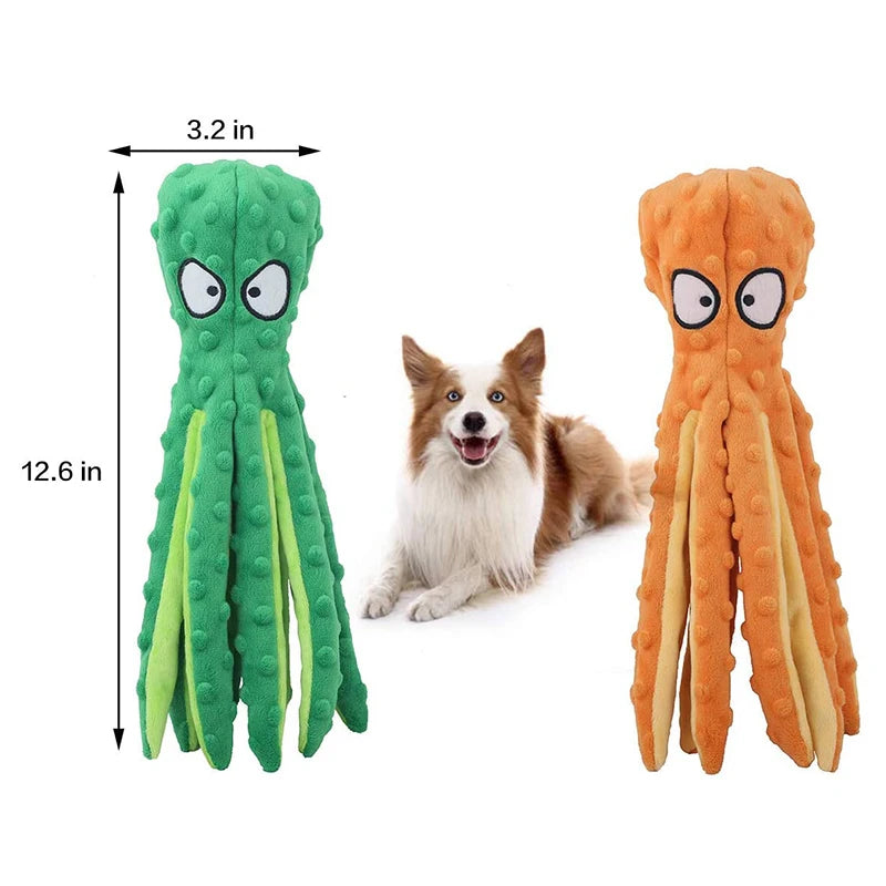 Octopus Bite-Resistant Plush Dog Toy