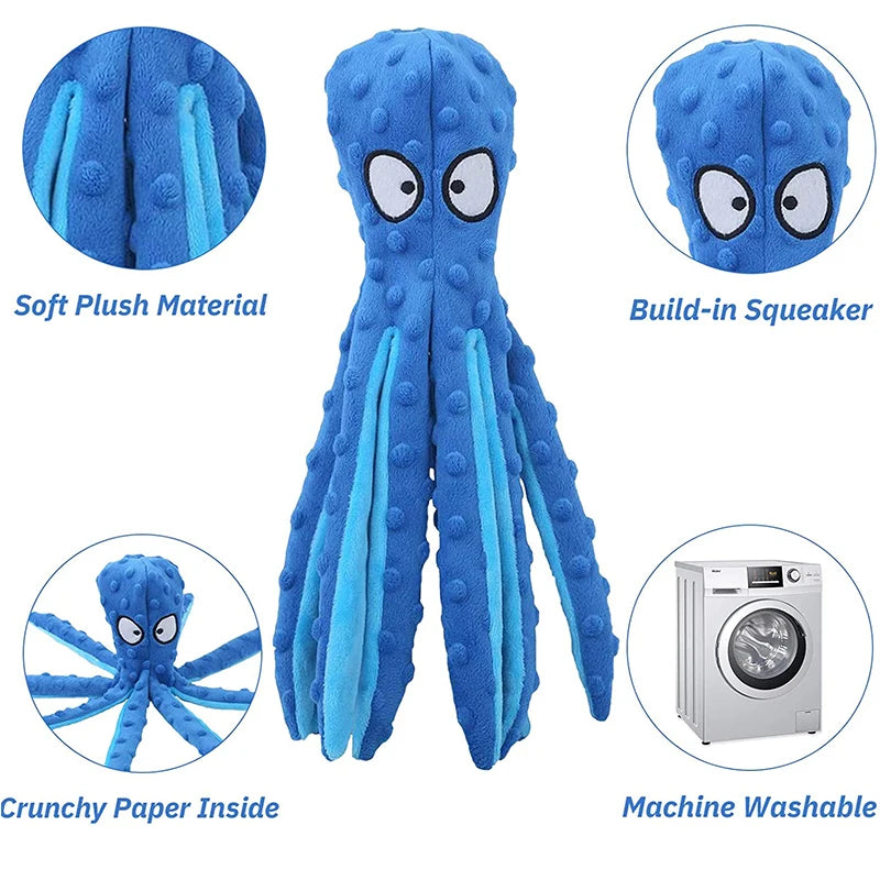 Octopus Bite-Resistant Plush Dog Toy