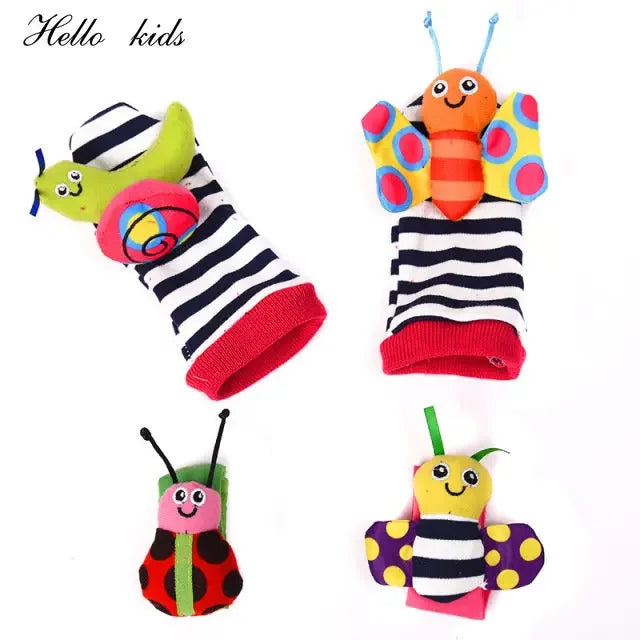 Cartoon Plush Socks Rattles