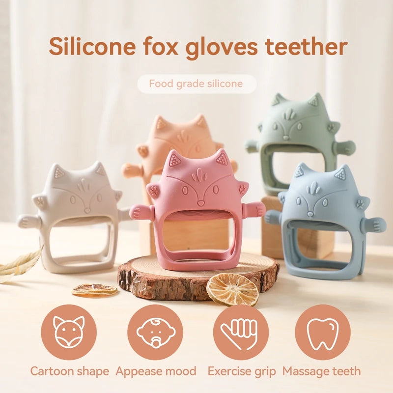 Kids Silicone Teether Gloves