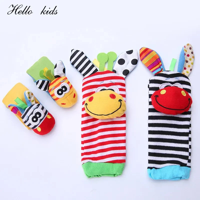 Cartoon Plush Socks Rattles