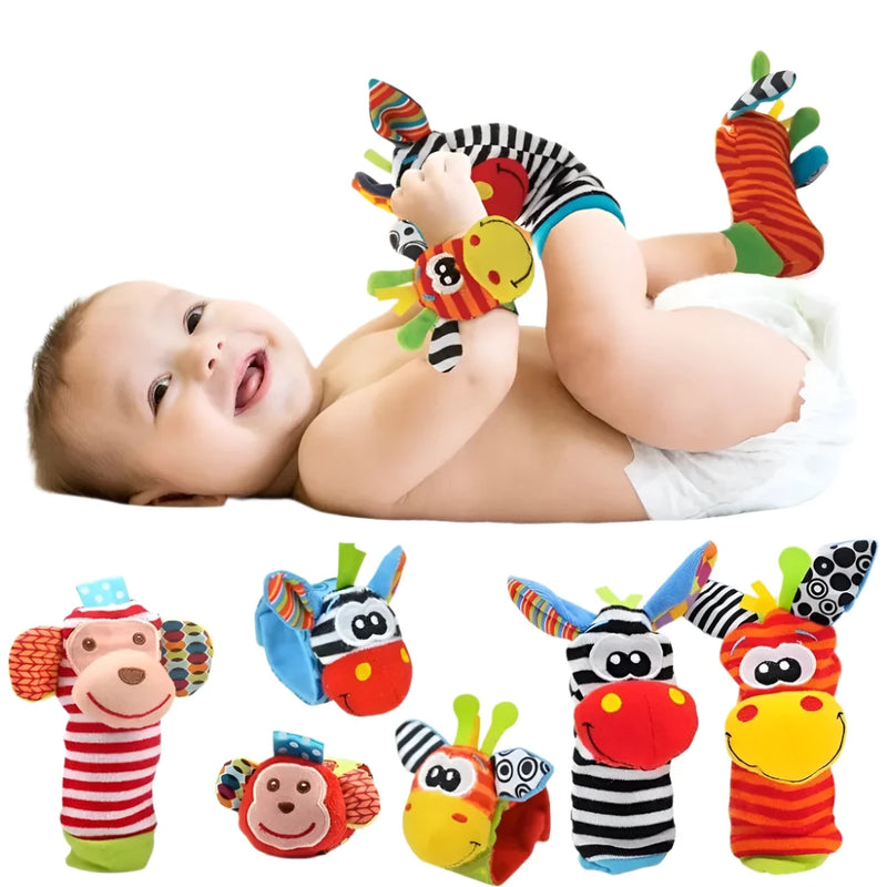 Cartoon Plush Socks Rattles