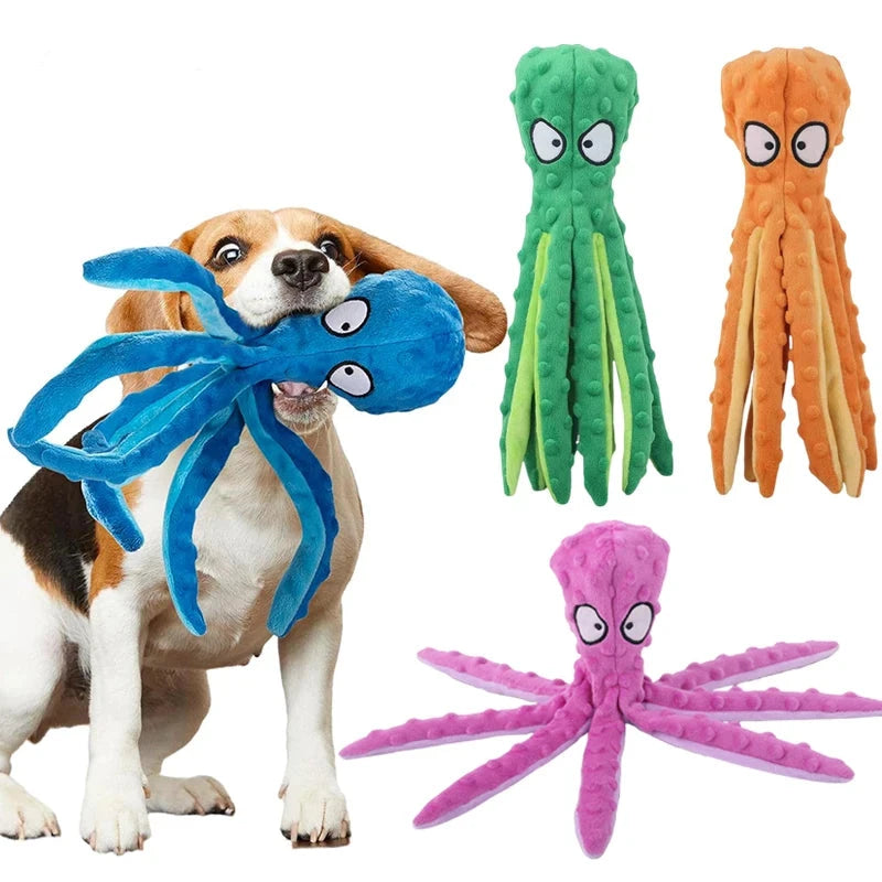 Octopus Bite-Resistant Plush Dog Toy