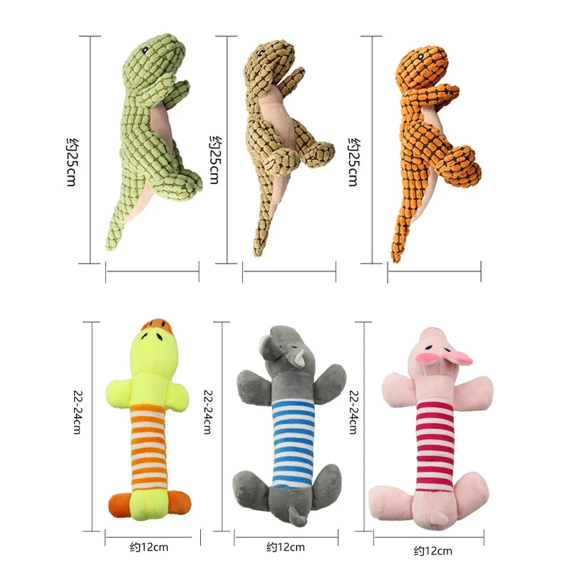 Animal Shape Squeak Plush Toy